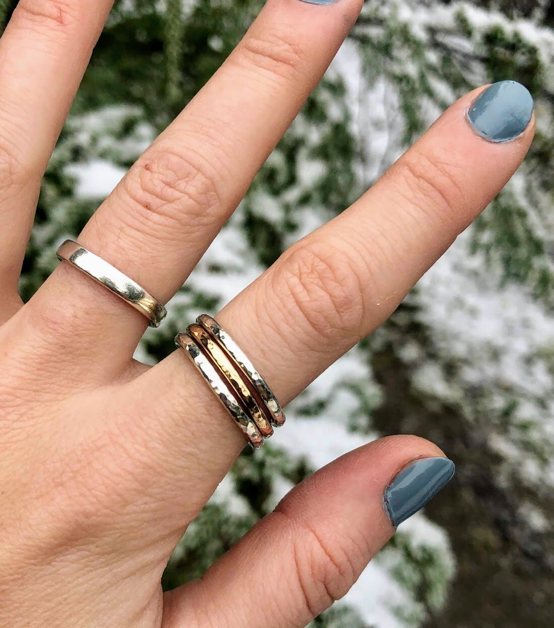 Mixed Metal Stack Rings (Made to Order)